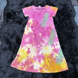 Vintage Tie Dye Dress Women’s Small Colorful