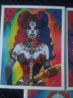 DC Harley Quinn Signed by Artist GiGi Rockets