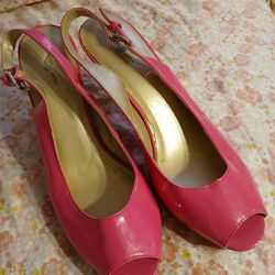  Fuscia Pink Strap Sandal  New 