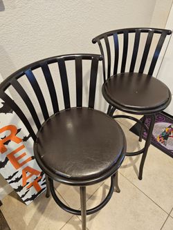 Dark Brown Swivel Bar Stools or Counter Stools (2) $6 each