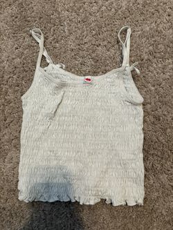 White Ruffled Tank top