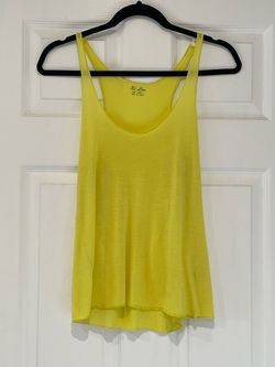 Hi-Line Yellow Racerback Tank Top Small