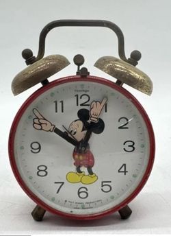 Vintage Disney Collectible, Mickey Mouse Vantage Alarm Clock, Walt Disney Productions West Germany