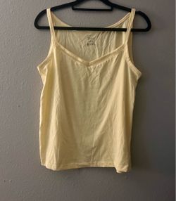 Felina Butter Yellow Cotton Camisole Tank Top size M