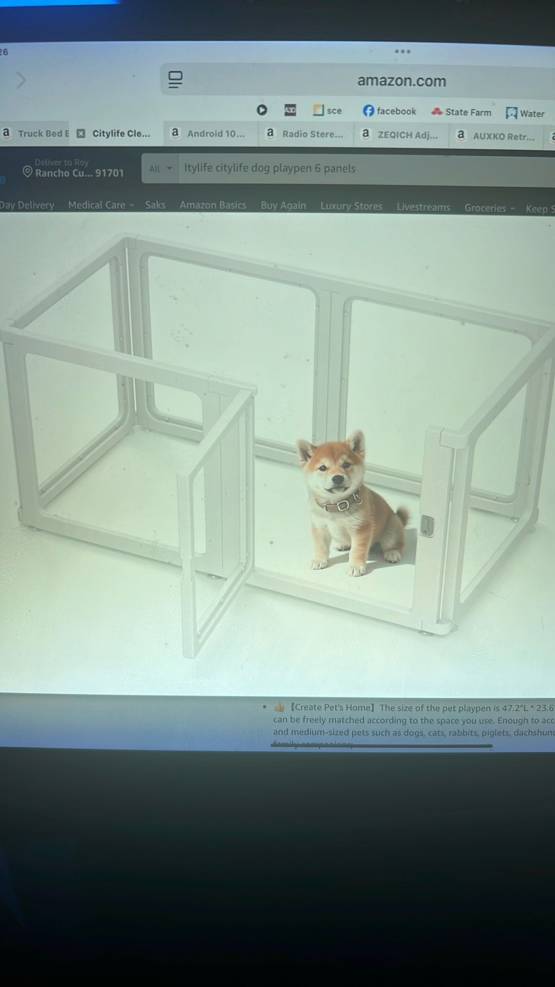 NEW Dog Playpen. Clear Acrylic Plastic Playpen/Indoor, for Puppy Cat Rabbit Ferret Transparent Pet Pen, Easy Assemble Crate Kennel Cage Enclosure