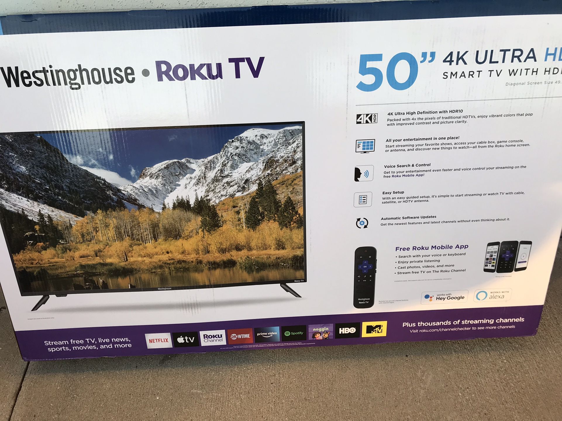 50” inch Westinghouse Roku UHDTV 4K