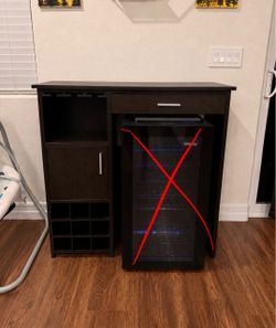 Dark Wood Bar Cabinet
