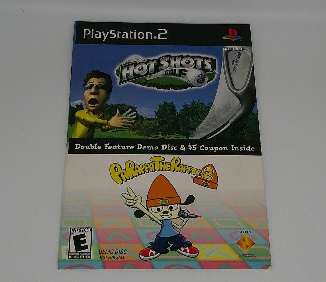 Parappa the Rapper 2 & Hot Shots Golf 3 Double Demo Disc Sony PlayStation 2 PS2 Tested Works