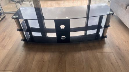 Black Glass 3-Tier TV Stand / Media Unit or Coffee Table