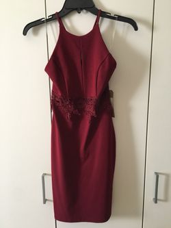 Burgundy dress
