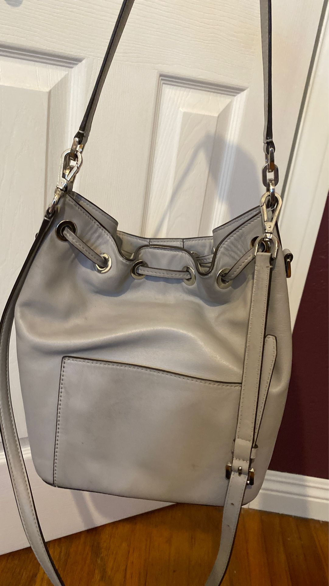 Michael Kors grey leather bag