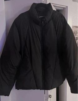 Black puffer coat