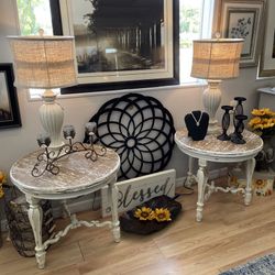 two side tables originally $309. each selling for $250 for the pair!