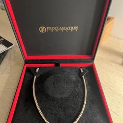 proclamation jewelry 3mm diamond cut franco 22” 14k gold