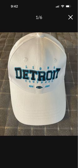 Brand New White Detroit Lions Football Cap