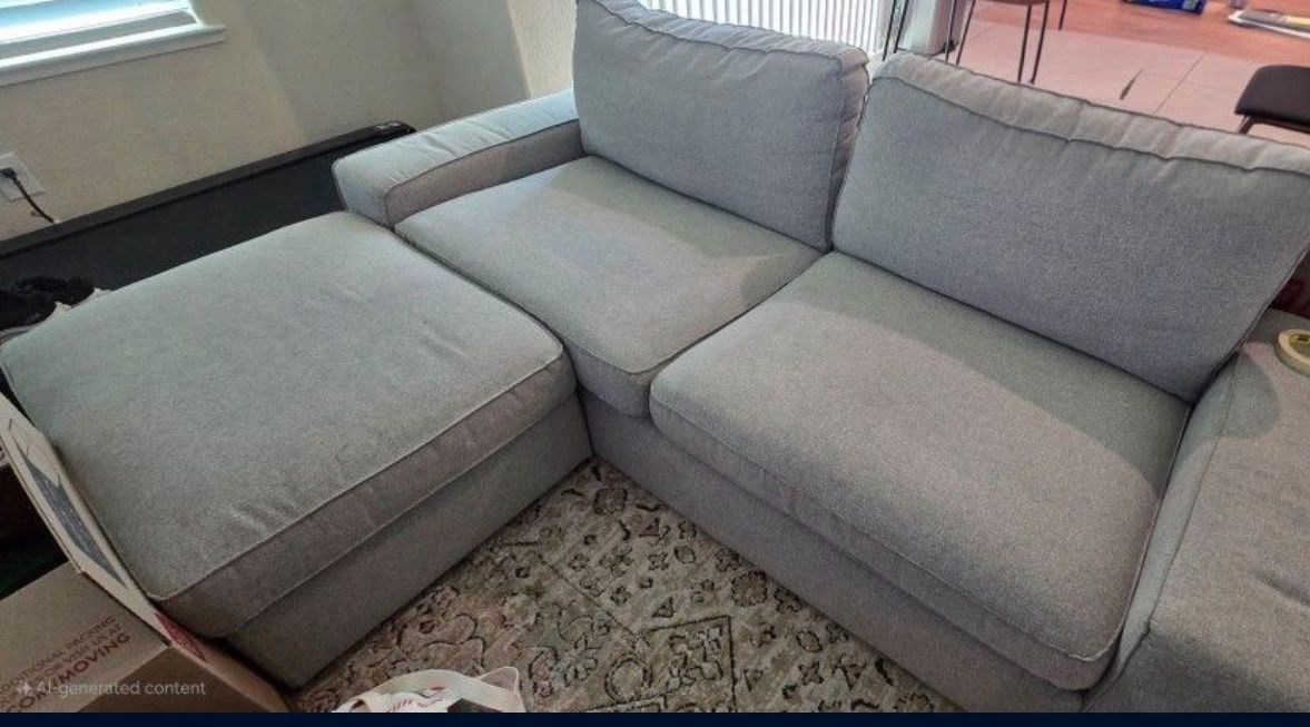 IKEA Sofa And Ottoman “Kivik” - Gray - Great Condition 