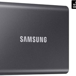 SAMSUNG T7 Portable SSD, 2TB External Solid State Drive, Speeds Up to 1,050MB/s, USB 3.2 Gen 2, Reliable Storage for Gaming, Students, Professionals, 