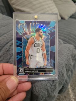 Jayson Tatum optic my house silver prizm basketball card