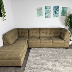 Light Brown Sectional Couch 
