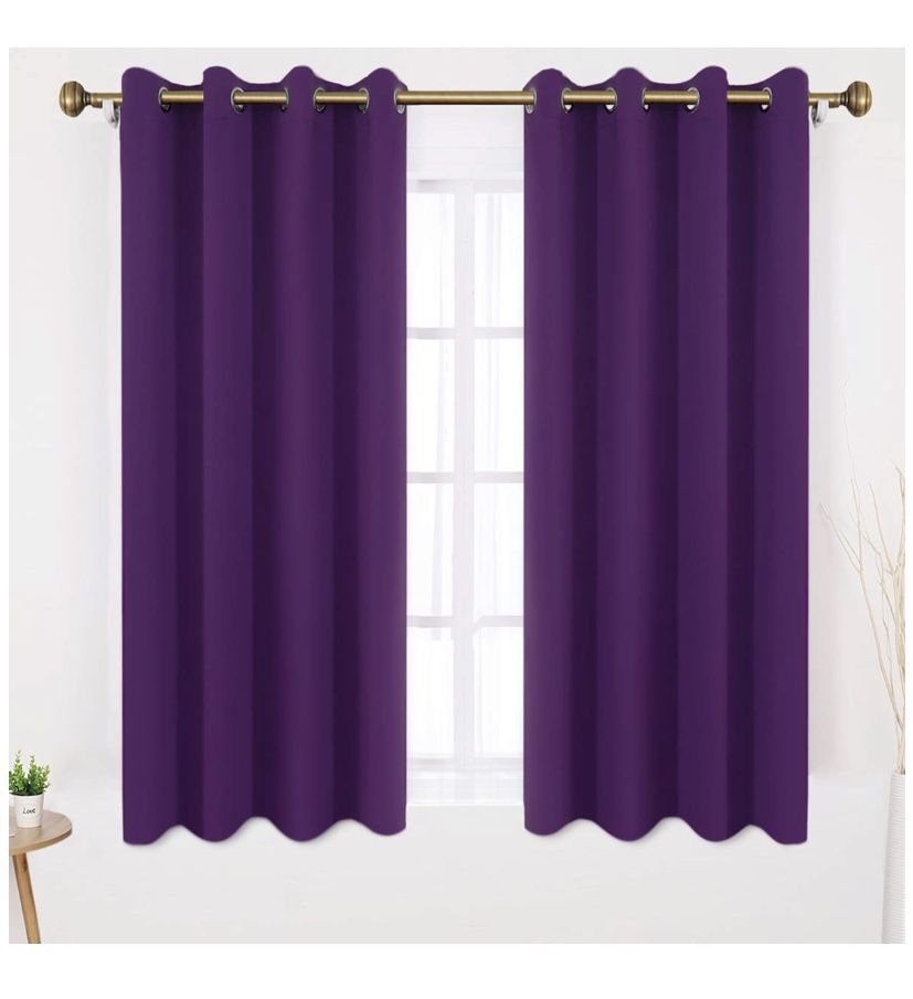 Purple curtains