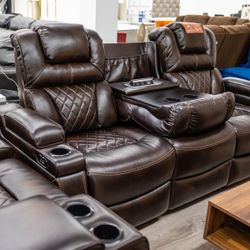 Power Reclining Sofa In Stock For Immediate Delivery 