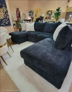 Comfy Sectional w/ Double Chaise – Custom Colors Available