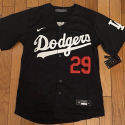 Skubal Dodgers Black Blue Road Blue Men Jersey