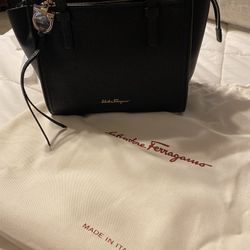 Brand New Authentic Salvatore Ferragamo leather double handbag
