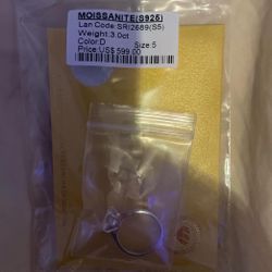 Silver Moissanite Ring