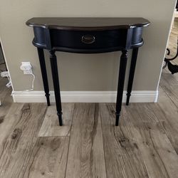 Elegant, hand-painted half moon console table