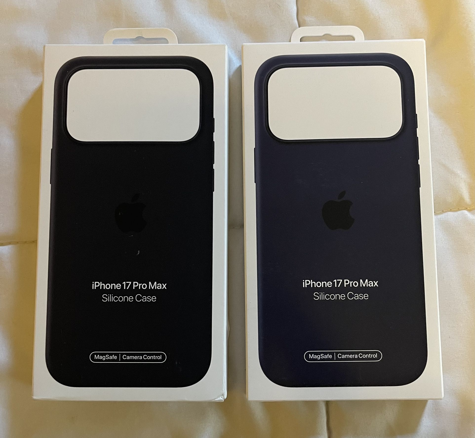 Apple iPhone 17 Pro Max Silicone Cases with Mag Safe and Camera Control Black and Midnight Brand NEW