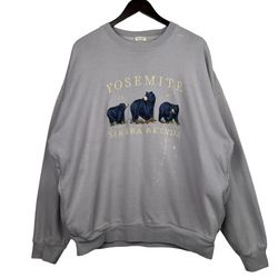 Brandy Melville Sweatshirt Yosemite Bears 1992 Sierra Nevada One Size Distressed