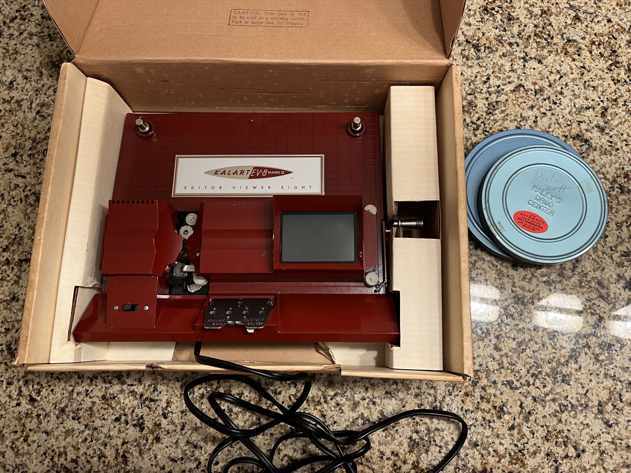 Vintage Kalart Editor Viewer Eight Mark Video Slicer In Box For 8mm Film