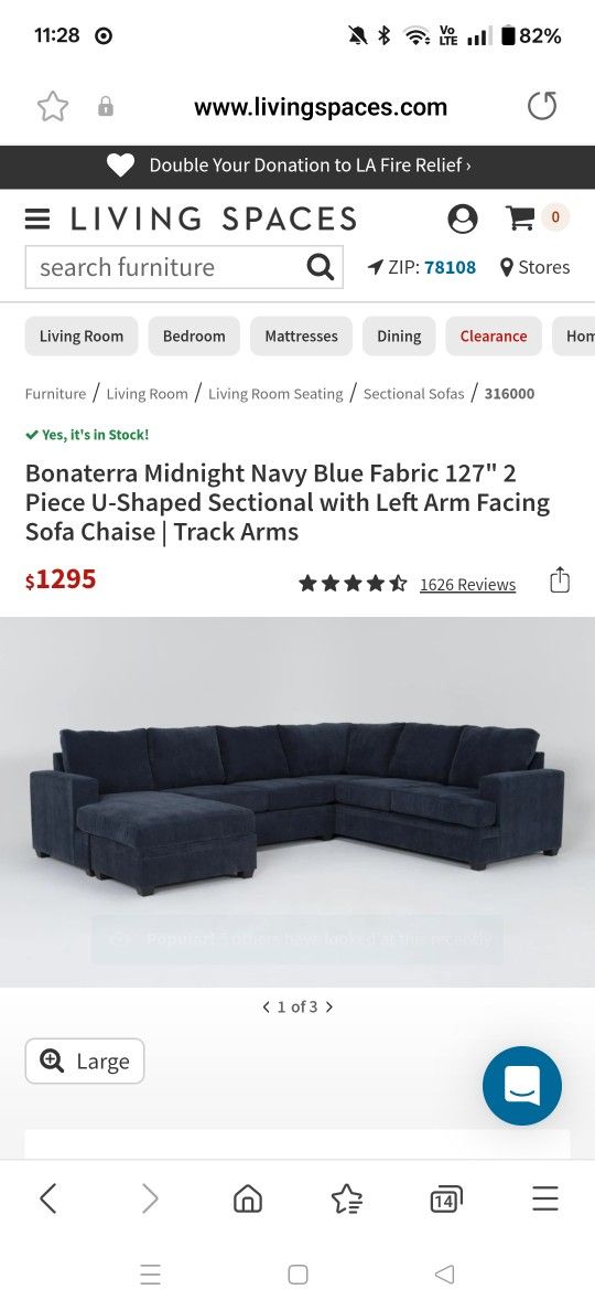 Blue Sectional Couch
