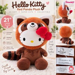 Hello Kitty Large Red Panda Plus