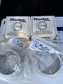 Master Lock Hidden Shackle Padlocks with Slick Locks Spinners