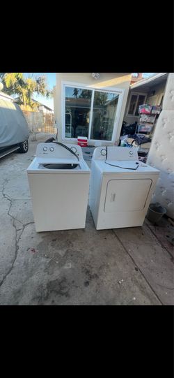 White washer and dryer in good condition