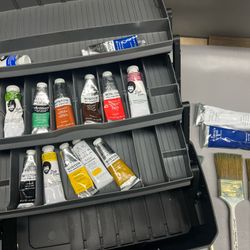 Oil Paints Brushes And Case Bob Ross