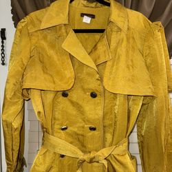 Mustard   Rain Coat  Size 2x