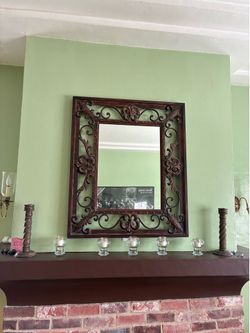 Mirror—brown metal