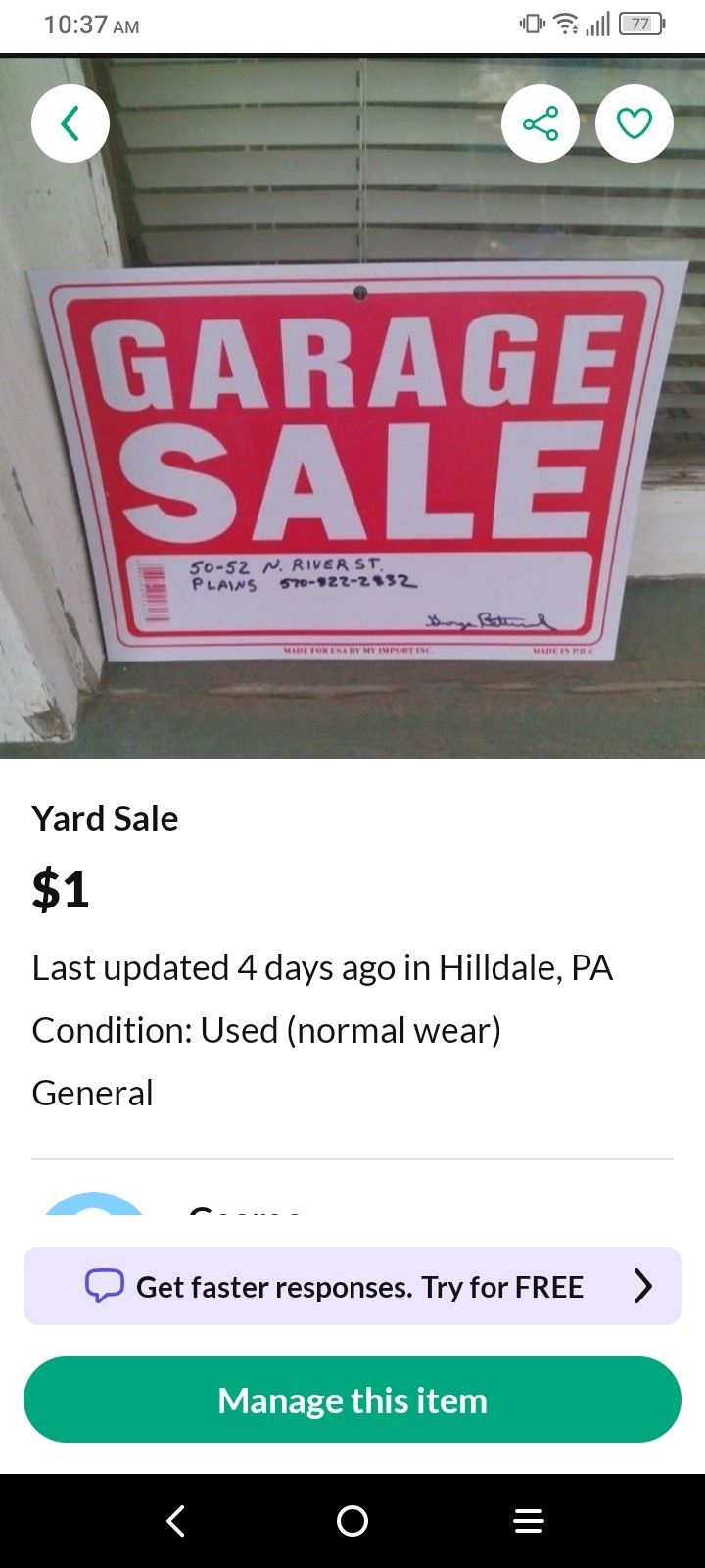 Yard Sale