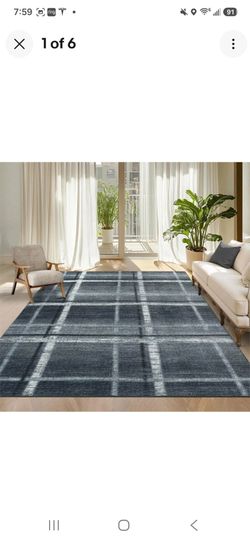 🔥 BRAND NEW / OPEN BOX • GARVEE 5x7 MODERN BLACK RUG — STEAL THIS DEAL! 🔥