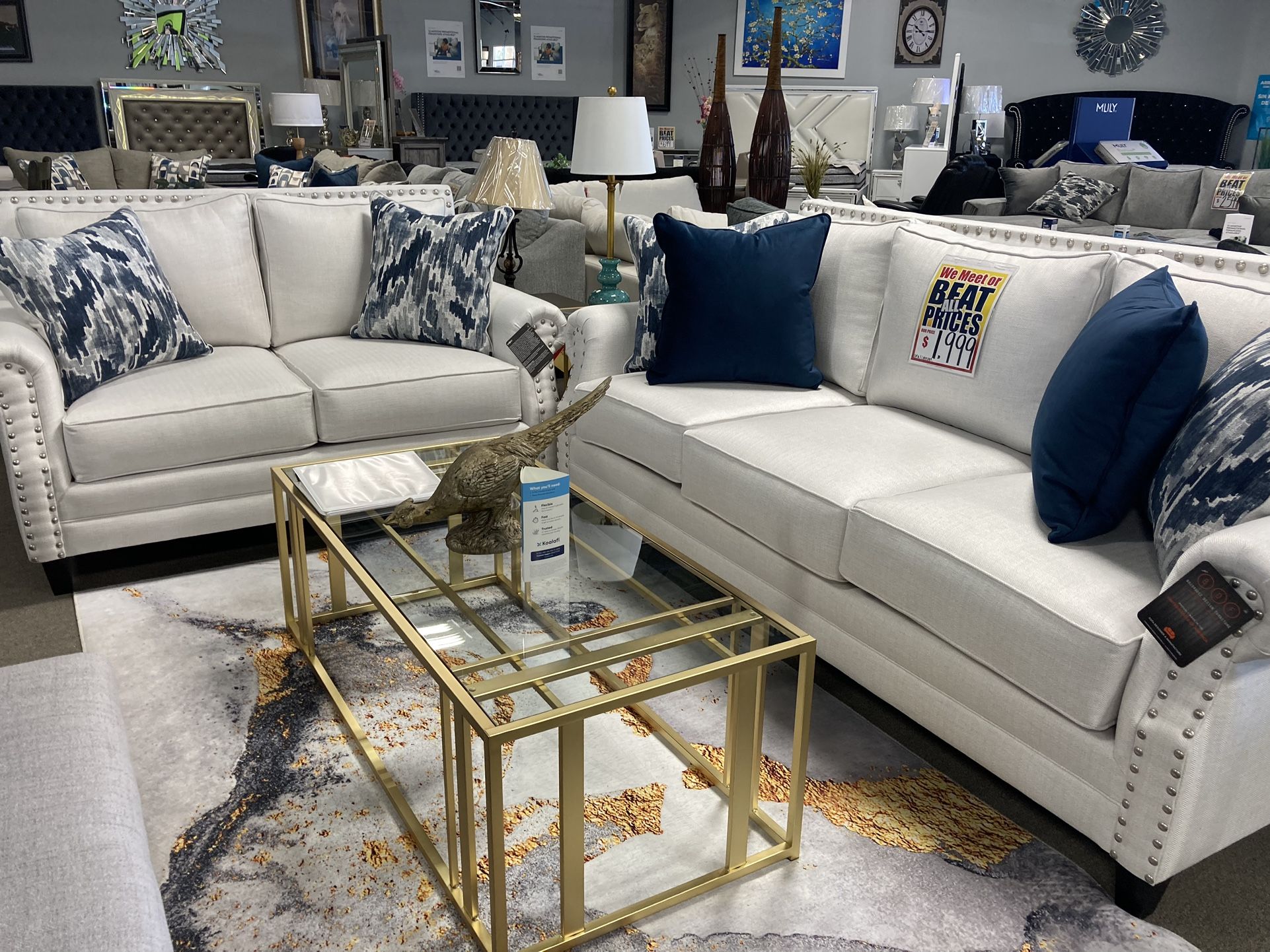 Wonderful Sofa Loveseat 💙☁️ $1,899