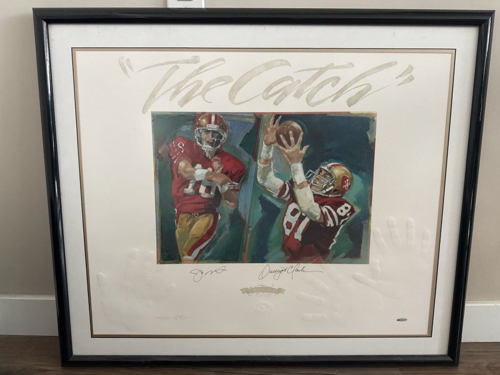 Joe Montana Dwight Clark San Francisco 49ersAutographed 