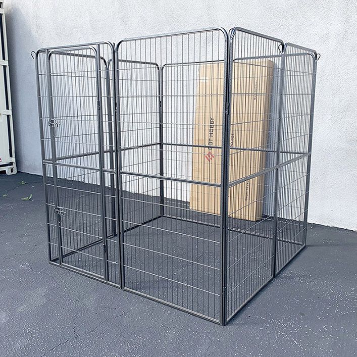 (NEW) $180 Heavy Duty 5x5x5ft Tall 8-Panel Pet Playpen Dog Crate Kennel Exercise Cage Fence