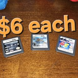 Nintendo Ds Games $6 Each