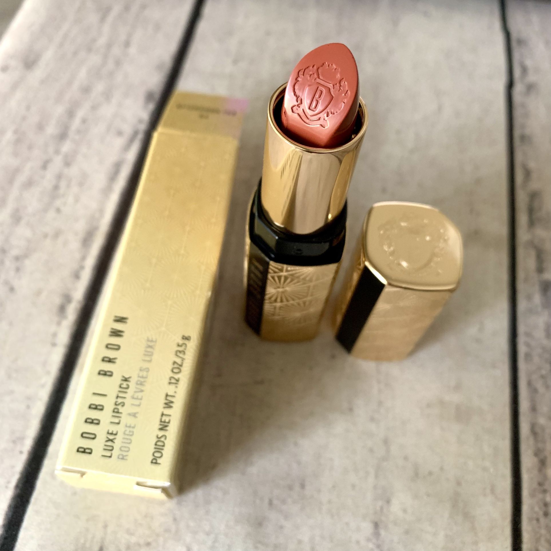 Bobbi Brown Luxe Lipstick Shade 64 Afternoon Full Size 3.5g