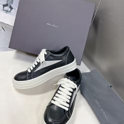 Rick Owens Leather Low Sneake