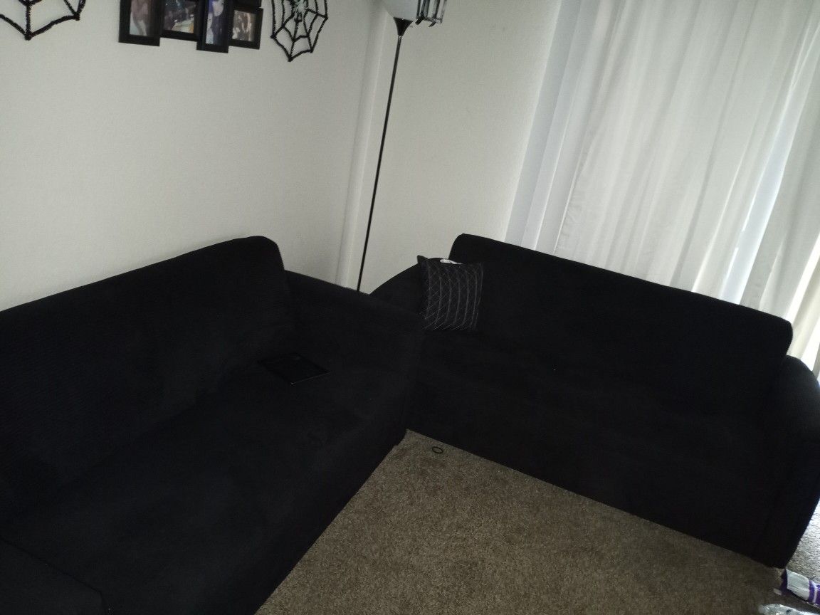 black couches