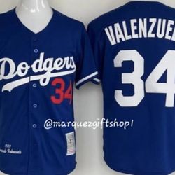 Men's Valenzuela Dodgers Jerseys (XL)